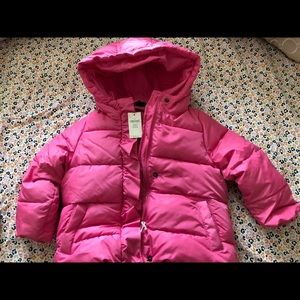 New gap toddler girl pink winter jacket size 4t